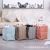 Hot Sale Cotton Linen Plain Color without Cover Glove Compartment Fabric Square Open Laundry Basket Eva Thickened Foldable Storage Containers