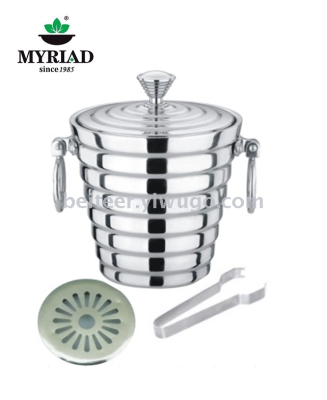 Stainless steel double bar diamond ice bucket food bucket
