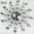 Factory Direct Sales Foreign Trade Export Glass Dial Peacock Wall Clock Starry Sky Black Atmospheric Craft Wall Clock Mute