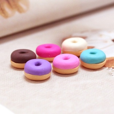 Case DIY materials soft pottery colored donut accessories simulation food play accessories