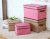 Receiving basket combination set cotton and linen receiving box home receiving clothes storage box