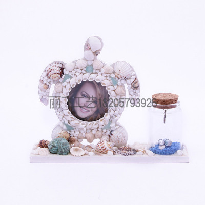 Natural Shell Conch Crafts Creative Photo Frame and Photo Holder Photos on the Table Ornaments Birthday and Holiday Gift Present