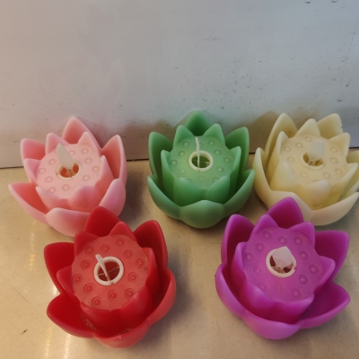 Electronic Plastic Luminous Swing Lotus Candle Decoration Ornaments