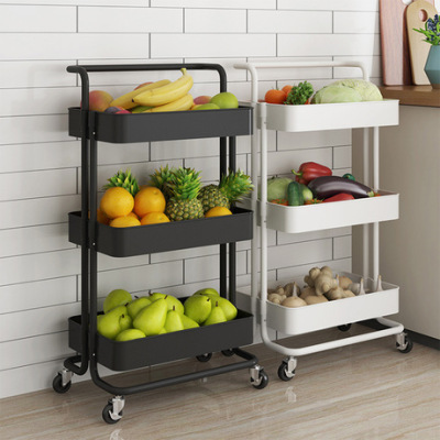 New beauty salon rack mobile simple kitchen shelves bathroom trolley living room receiving trolleys