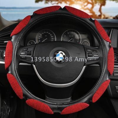 New steering wheel cover superfeel sports stereo sweat absorption, anti-slip, breathable and thickened car handle cover
