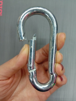 Safety Spring Hook Stainless Steel Carabiner Flat Hoy 9*90 Connecting Ring Real Price in Stock Can Place an Order
