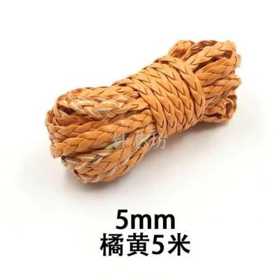 DIY bracelet material wire pu imitation leather rope leather braided rope bracelet three-ply braided leather rope