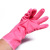PU short cotton pure color latex gloves thickened to keep warm labor protection, household gloves kitchen clean waterproof durable gloves