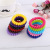 Korean Style Large Transparent Telephone Line Bracelet Transparent Fluorescent Color Thick Large Head Rope 2 Yuan Hair Accessories Wholesale