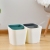 T18-8006 Household Minimalist Clean Fashion Trendy Contrast Color Trash Can without Cover 9L Sorting Trash Bin