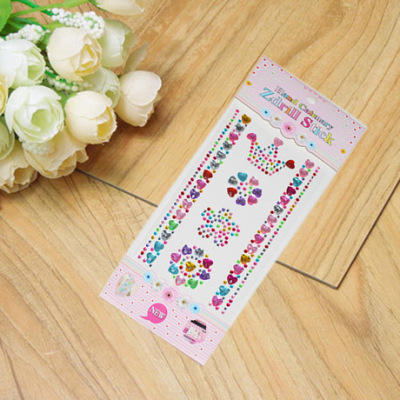 The New children 's creative DIY hand paste drill mobile phone stickers decorative stickers diamond acrylic drill diary paste drill