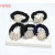 High Elastic Double-Layer Plush Rubber Band Pork Intestine with Diamond Velvet Cloth Ring Cross-Border Sold Jewelry Hair Ring Wholesale