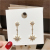YJ925 silver needle Korea octagon star earrings female personality octagon star temperament long style fashion tassel earrings