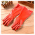 Winter PVC flocking trumpet expressions using lengthened thick laundry washing kitchen waterproof durable cleaning household antifreeze gloves