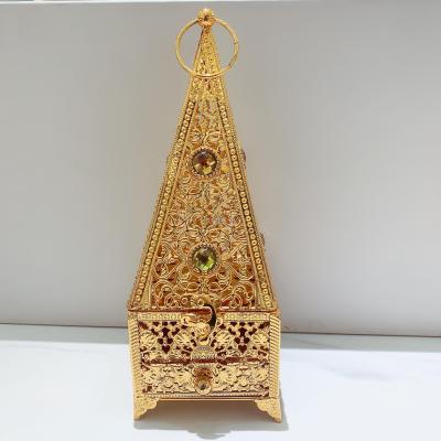 Arabian metal incense burner pagoda type incense burner