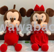 Plush toy couple carrying mickey Minnie doll cuddle toy gift