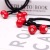 Factory Wholesale 4 Diamond-Embedded Large Cherry Red Bead Hair Rope Two-in-One Knot Rubber Headband Head Rope Two-Yuan Store Stall