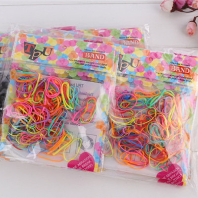 Korean Version of the Dragged Constantly Rubber Band a Children's Rubber Hair Ring Band Bales 1 Yuan Ornament Supply Wholesale
