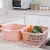 T18-8227 Simple Fashion Creative Household Multi-Functional Drain Basket Multi-Color Removable Double Layer Fruit Basket