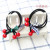 The New Two-in-One 4 Red Bead Tie Hair Lattice Striped Bow Rubber Band Stall 1 Yuan 2 Yuan Ornament