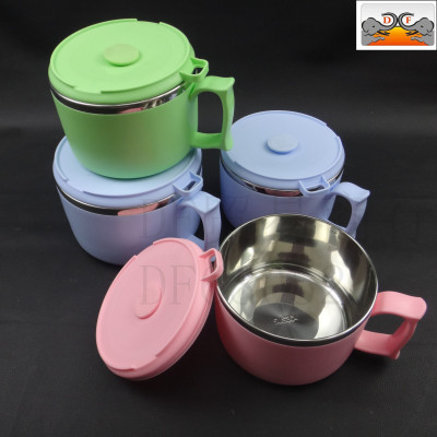 DF68052 dingfa stainless steel kitchen tableware 304 fast food cup bento box instant noodles cup heat insulation cup