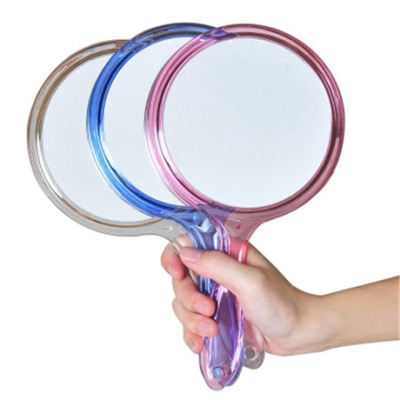 Fashion Plastic Handle Double Mirror Makeup Mirror Factory Direct Supply Wholesale Promotion Advertising Mirror Handheld Magnifying Glass