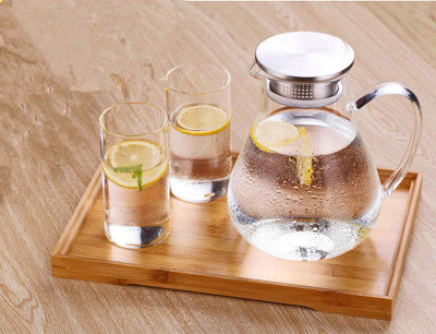 Water Pitcher Glass High Temperature Resistant Household Cold Water Pot Milk Pot Explosion-Proof Nordic Style Kettle Set