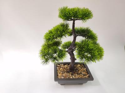 The new black basin stone five fork welcome pine simulation flower green value bonsai sitting room decoration