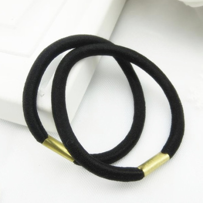 Iron Sheet Horse Mouth Clamp Black Hair Ring Metal Buckle Rubber Band Hairtie Gift Hotel Supplies