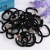 Korean Style Small Diamond Seamless Hair Band DIY Black Towel Ring Rubber Band 2 Yuan Stall Supply Special Batch