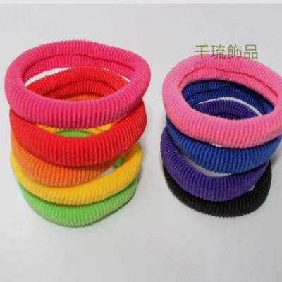 Knitted Polyester Low Stretch Yarn 5-Inch Half Hair Ring Seamless Towel Ring Hotel Supplies Stall 1 Yuan 2 Yuan Wholesale