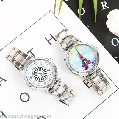 New Korean creative steel band women's fashion table simple personality watch manufacturers direct