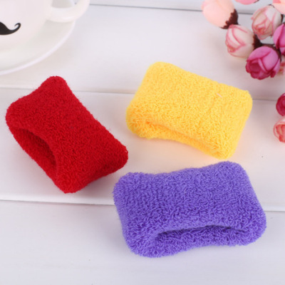 Korean Thumb Cotton Yarn Towel Hair Band Thickened Seamless Knitted Rubber Band Pure Cotton 1 Yuan 2 Yuan Stall Wholesale