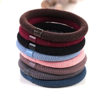 Korean Style Flocking Hair Band Lady Hair Rope Strong Pull Constantly Rubber Band 1 Yuan 2 Yuan Quality Hair Accessories Wholesale