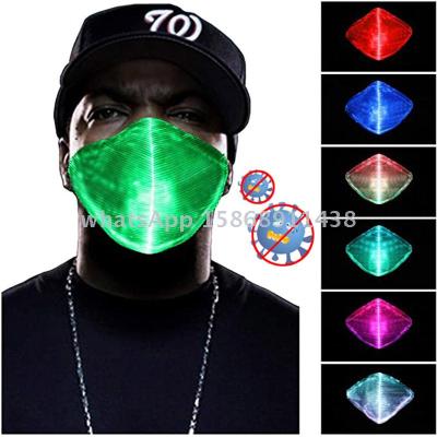 New LED light charging mask cycling mask colorful fiber optic fabric bar KTV disco equipment mask gifts