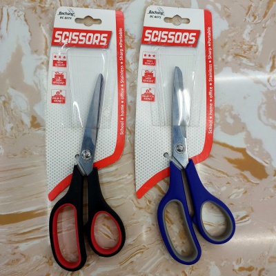 Bc-8075 stainless steel tie card office scissors, classic handle design, style