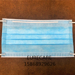 Export Europe three layer disposable mask belt CE double certification FDA certificate English carton packaging spot