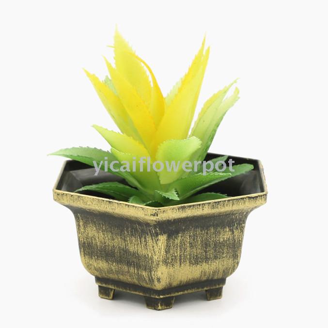 P007S刷漆六角杯  塑料花盆