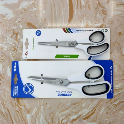 Double binding office shears with stainless steel, classic handle design, crisp and square,