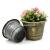 P020S painted wood grain round pot plastic flowerpot