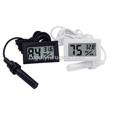 FY-12 Embedded Hygrometer Electronic Hygrometer Digital Hygrothermograph Black and White Color with Probe