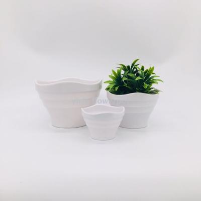 Y40S side round amine flowerpot plastic flowerpot imitation ceramic flowerpot