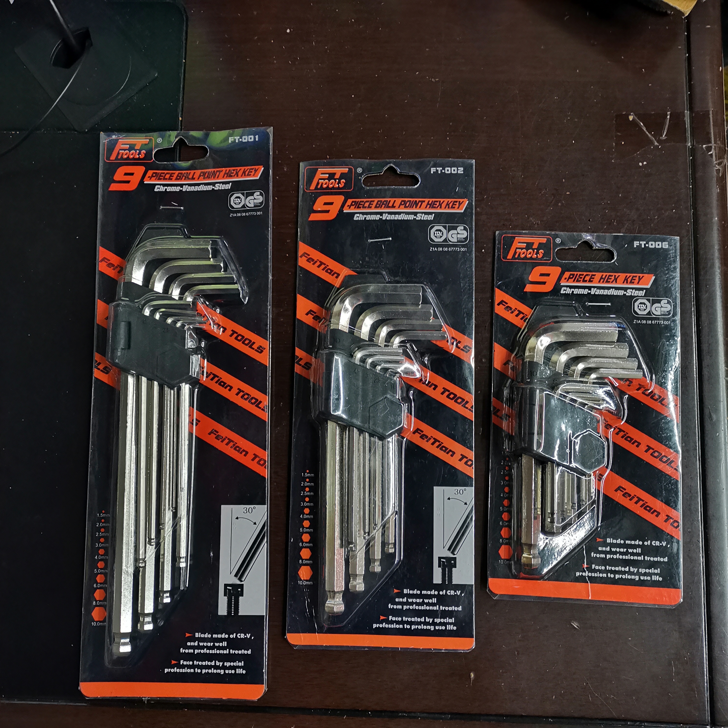 9PC 球型内六角扳手