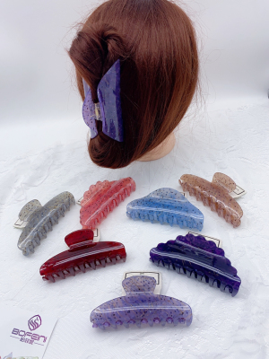 Berfini jelly board large simple practical claw clip bath clip dish hair clip ponytail clip single mixed color