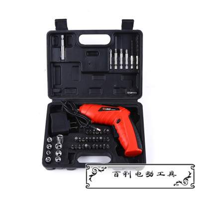 Double Deformation 4.8V Electric Screwdriver 45-Piece Set Deformation Electric Drill Dual-Use Screwdriver Electric Tool