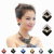 YJ factory direct sales 925 sterling silver silver earrings Korean version fashion versatile earrings pendant set diamond crystal ears