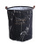 Supply direct cotton linen Marbling dirty clothes bucket folding as dirty clothes basket Circular Storage bucket cloth