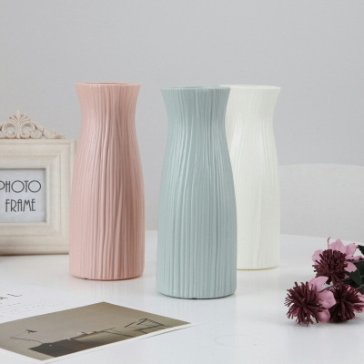 S63-3503 Plastic Vase Nordic Color Vase Wet and Dry Flower Arrangement Container Decorative Crafts