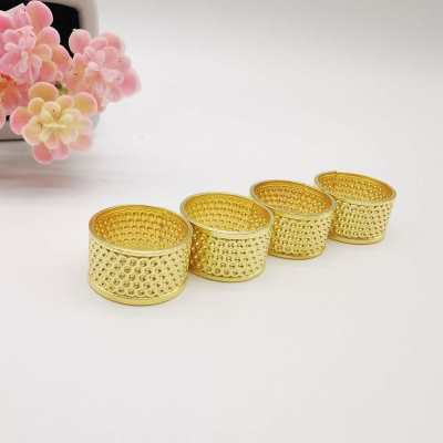 Factory Direct Sales Metal Extra Thick Iron Sewing Manual Thimble Ring Does Not Hurt Hands Gold Thimble Iron Thimble Extra Thick