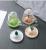 4PCS/SET Multifunction Anti-dust Glass Cup Cover and Draining Rack Coffee Mug Lid Cup Holder Cup Coasters Cactus Plant D